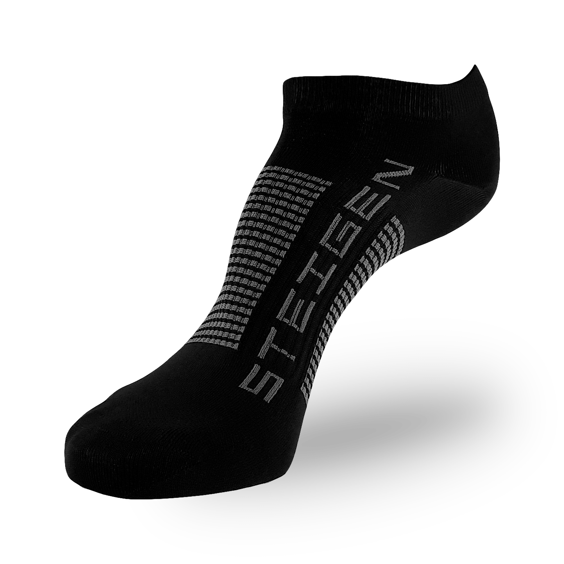Black Running Socks Zero Length