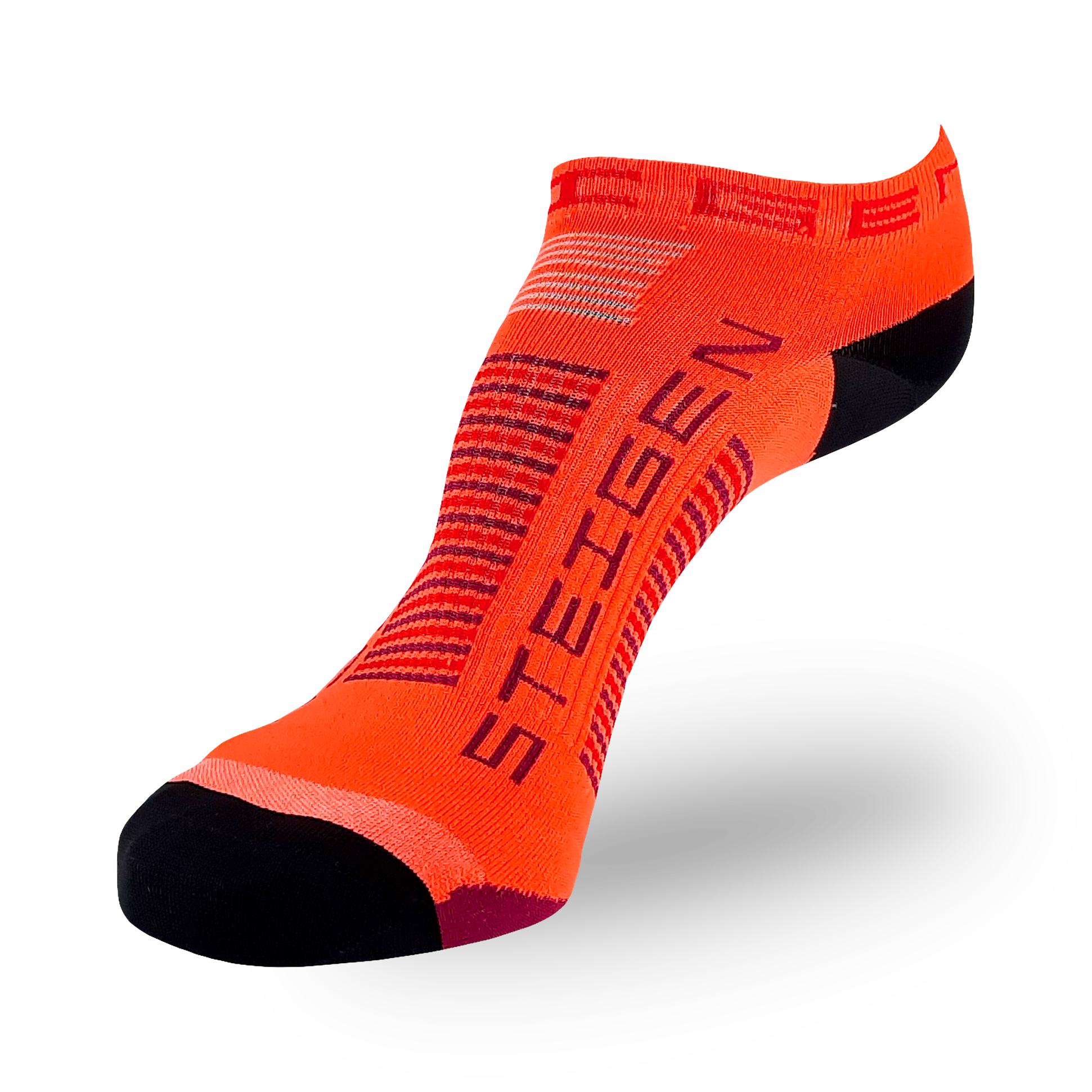 Orange Running Socks Zero Length